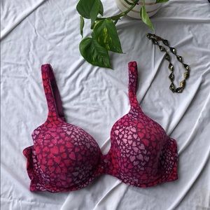 Victoria’s Secret Heart Print Underwire Padded Bra